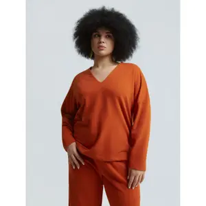 Women's V-neck sweatshirt Mat Fashion image-1
