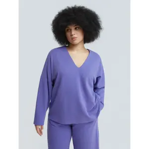 Women's V-neck sweatshirt Mat Fashion image-1