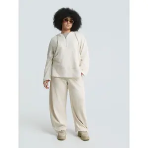Women's Zip-Up Hoodie with Kangaroo Pocket Mat Fashion image-2