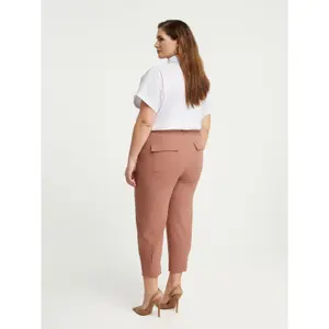 Carrot Trousers with Front Pleat for Women Mat Fashion image-3