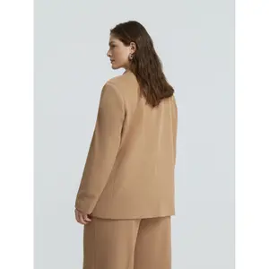Women's Structured Button Blazer Mat Fashion image-3