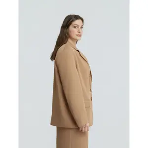 Women's Structured Button Blazer Mat Fashion image-4