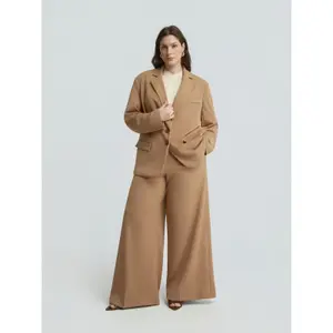 Women's Structured Button Blazer Mat Fashion image-2
