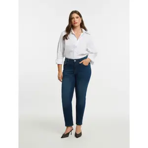 Jeans a vita alta da donna Mat Fashion Basic Slim image-2