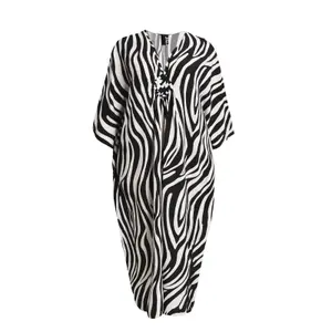 Women's dress Mat Fashion Zebra Print image-0