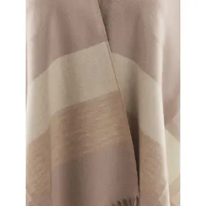 Fringed Poncho Women Mat Fashion Minimal image-1