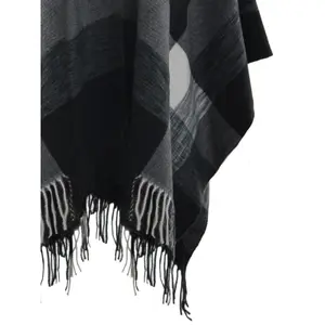 Fringed Poncho Women Mat Fashion Minimal image-2