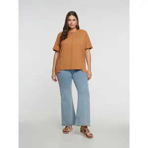 Sewing Detail T-shirt Women Mat Fashion image-2