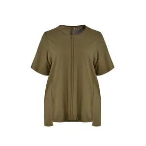 Sewing Detail T-shirt Women Mat Fashion image-0