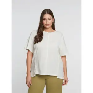 Sewing Detail T-shirt Women Mat Fashion image-1