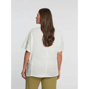 Sewing Detail T-shirt Women Mat Fashion image-3