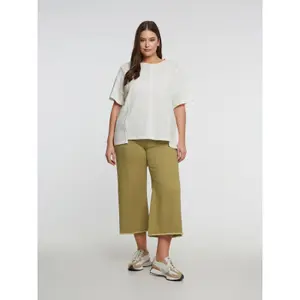 Sewing Detail T-shirt Women Mat Fashion image-2