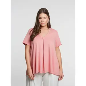 Women's V-neck T-shirt Mat Fashion image-1