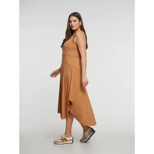 Women's Cotton Asymmetric Dress Mat Fashion image-3