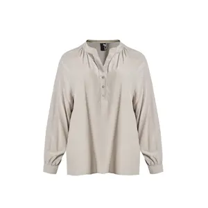 Light Viscose Blouse Women's Mat Fashion image-0