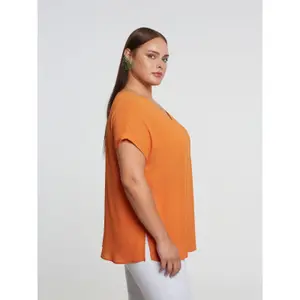 Draped V-Neck Top for Women Mat Fashion image-4