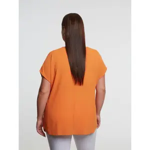 Draped V-Neck Top for Women Mat Fashion image-3