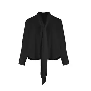 Women’s V-neck blouse Mat Fashion Flowing image-0