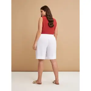 Women's Crepe Bermuda Shorts Mat Fashion image-2