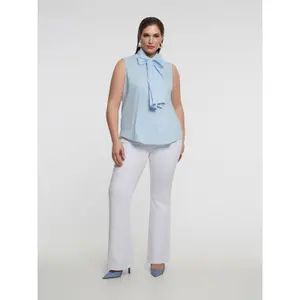 Sleeveless Blouse with Knot Detail Women Mat Fashion image-2