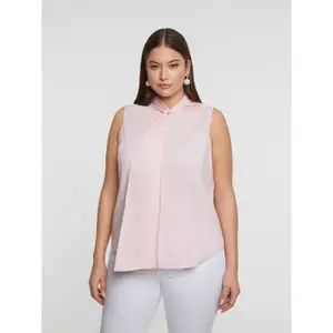 Sleeveless Blouse with Knot Detail Women Mat Fashion image-1
