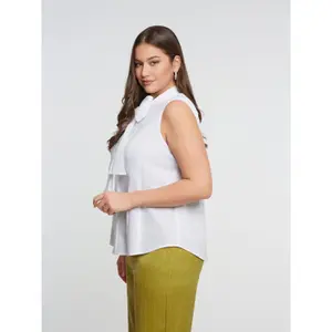 Sleeveless Blouse with Knot Detail Women Mat Fashion image-4