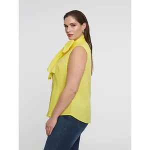 Sleeveless Blouse with Knot Detail Women Mat Fashion image-4