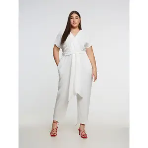 Wrap Bodysuit with Tie for Women Mat Fashion image-1