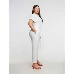 Wrap Bodysuit with Tie for Women Mat Fashion image-3