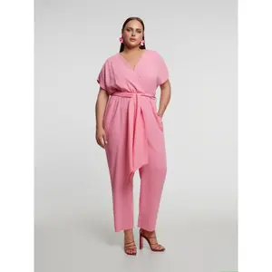 Wrap Bodysuit with Tie for Women Mat Fashion image-1