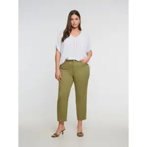 7/8 Cotton Jeans for Women Mat Fashion image-1
