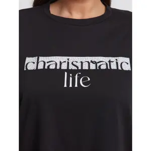 Women's cotton T-shirt Mat Fashion Charismatic Life image-4