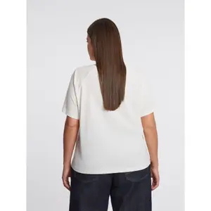Women’s T-Shirt with Embroidered Lace Hem Mat Fashion image-3