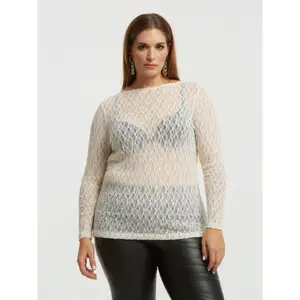 Lace long sleeve blouse for women Mat Fashion image-1