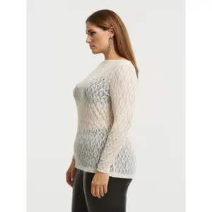 Lace long sleeve blouse for women Mat Fashion image-4