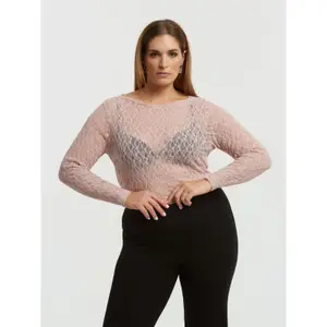 Lace long sleeve blouse for women Mat Fashion image-2