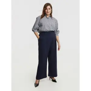 Striped Trousers for women Mat Fashion Wide Leg image-1