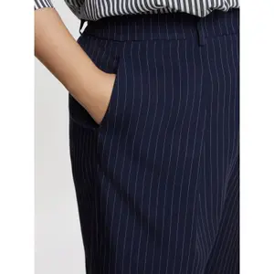 Striped Trousers for women Mat Fashion Wide Leg image-4