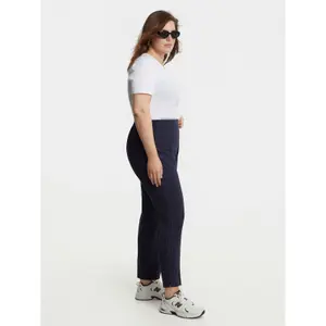 Women's Pinstripe Slim Fit Trousers Mat Fashion image-3