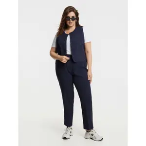 Women's Pinstripe Slim Fit Trousers Mat Fashion image-2
