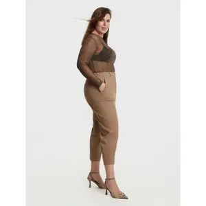 Women's Carrot Trousers Mat Fashion image-4