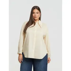 Embroidered Long Sleeve Shirt for Women Mat Fashion image-1