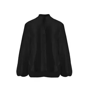 Women's Mandarin Collar Shirt Mat Fashion image-0