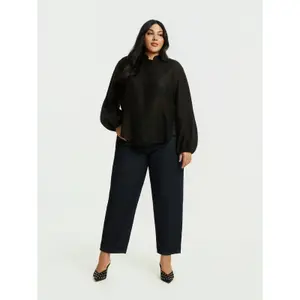 Women's Mandarin Collar Shirt Mat Fashion image-1