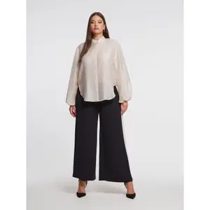 Women's Mandarin Collar Shirt Mat Fashion image-2