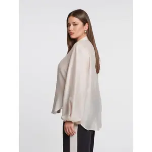 Women's Mandarin Collar Shirt Mat Fashion image-4