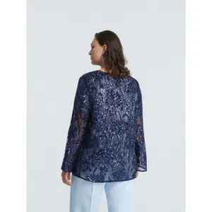 Embroidered Floral Cardigan Women Mat Fashion image-3
