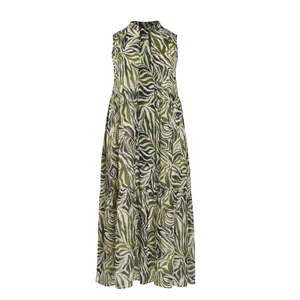 Sleeveless dress for women Mat Fashion Zebra Print image-0