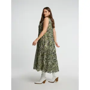 Sleeveless dress for women Mat Fashion Zebra Print image-4
