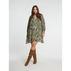 Women's long sleeve dress Mat Fashion Zebra Print image-1